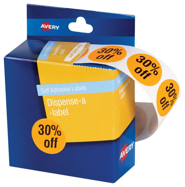 avery self adhesive label dmc24fo 30% off dispenser 500 pack