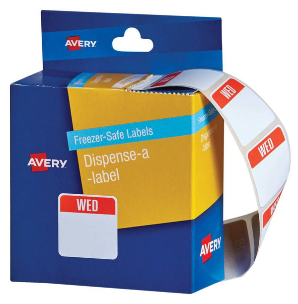 avery freezer safe label dispenser wednesday 24x24 100 pack