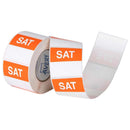 avery labels saturday square day 40x40mm orange white 500 roll