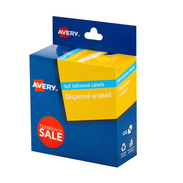 avery label dispenser clearance sale 24mm 300 pack