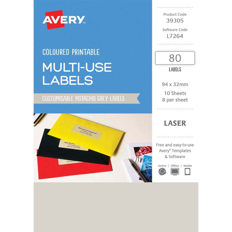 avery labels l7264 32x94mm a5 8up pack of 10
