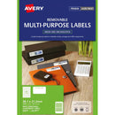 avery multi-purpose laser/inkjet label l7651 rev-25 38.1x21.2mm 25 sheets