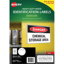 avery heavy duty id laser label l6112 white 24up 10 sheets 40mm