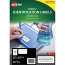 avery no peel identification labels l6145 white 40up 10 sheets laser 45.7x25.4mm