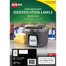 avery ultra resistant id laser label l7911 white 48up 10 sheets 45.7x21.2mm