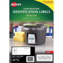 avery ultra resistant id laser label l7913 white 12up 10 sheets 99.1x42.3mm