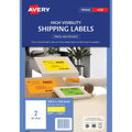 avery shipping label 2up 10 sheets laser 199.6x143.5mm#colour_FLUORO YELLOW