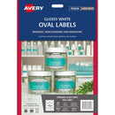 avery oval glossy labels 10 sheets 9 up white l7127