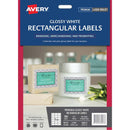 avery label l7109 rectangular white glossy 18up 10 sheets