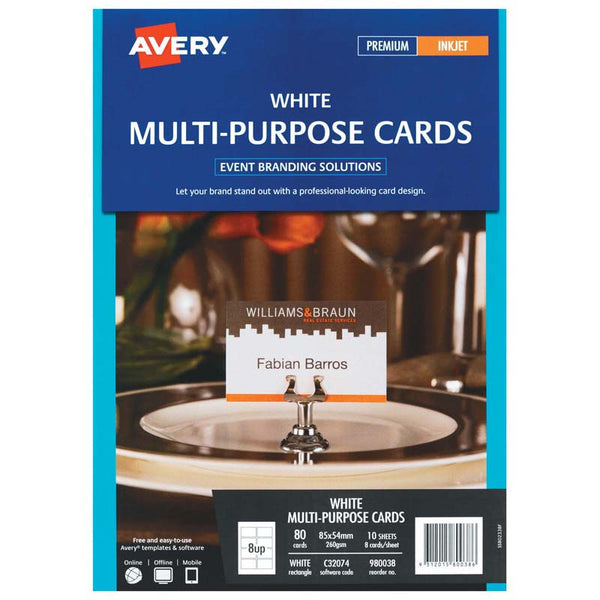 avery inkjet cards c32074 multi purpose ds 8up 10 sheets