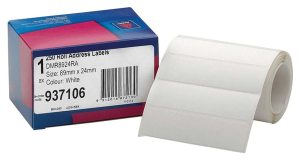 avery label dispenser dmr8924ra address 89x24mm 250 pack