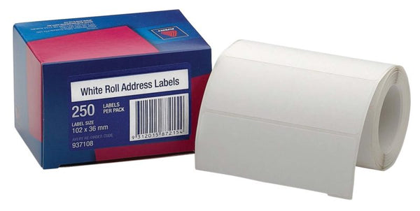 avery label dispenser dmr102.36ra address 102x36mm 250 pack