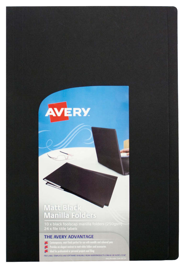 Avery File Folder 250gsm Foolscap Pack Of 10