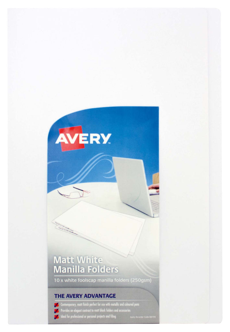 Avery File Folder 250gsm Foolscap Pack Of 10