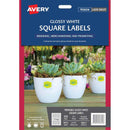 avery label l7119 square white glossy 35up 10 sheets