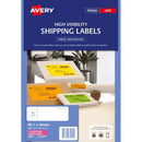 avery shipping label fluoro pink 16 up 25 sheets laser 99.1x34mm