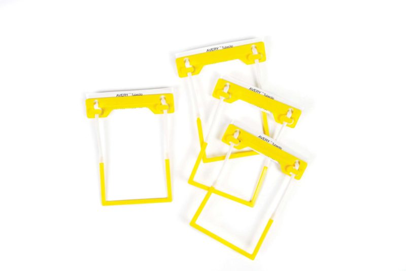 avery clip file fastener yellow 10 pack