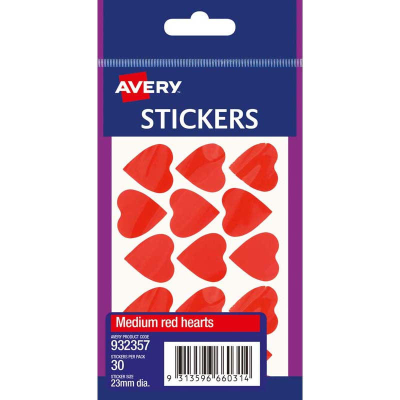 avery label hearts medium 30 pack