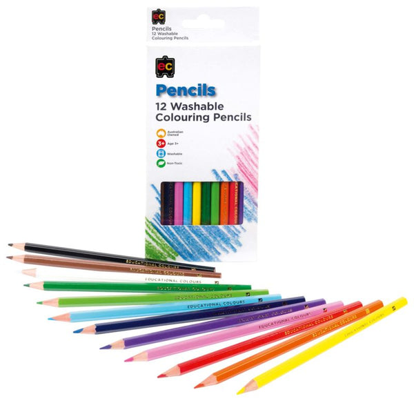 EC Colouring Pencils Hexagonal 12 Pack