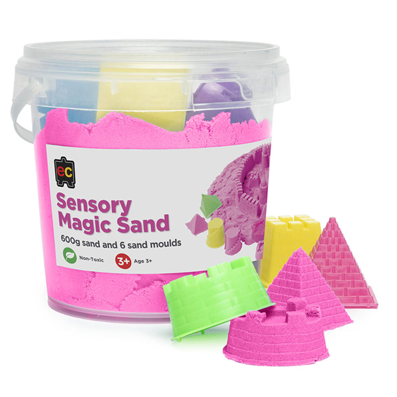 EC SENSORY MAGIC SAND WITH MOULDS 600GM TUB