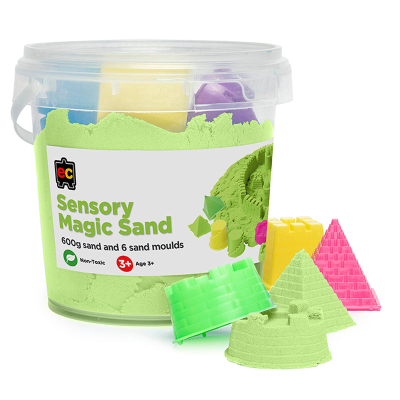 EC SENSORY MAGIC SAND WITH MOULDS 600GM TUB