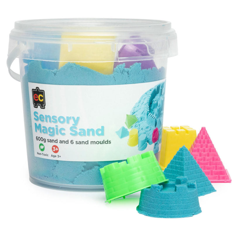 EC SENSORY MAGIC SAND WITH MOULDS 600GM TUB