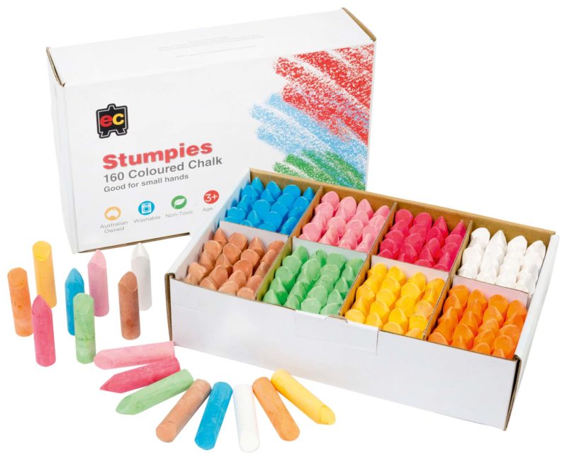 EC Chalk Stumpies Assorted Colours Pack Of 160