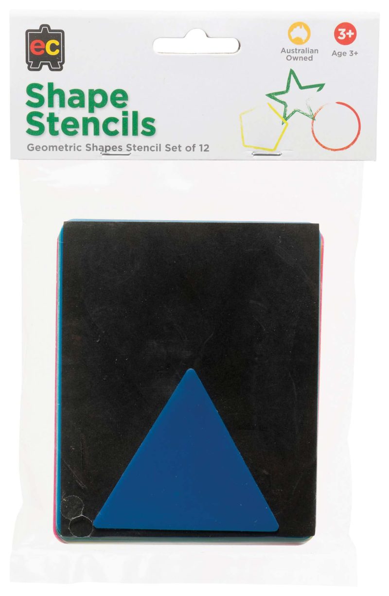 EC Stencil Set Geometric Shapes Pack Of 12