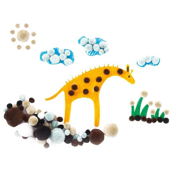 ec animal pom-poms animal pom-poms packet of 300