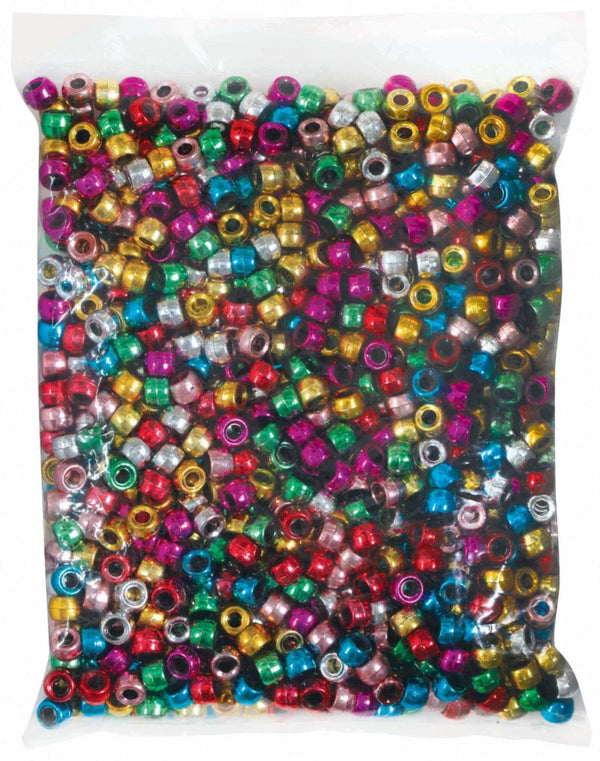 EC Beads Pony Metallic 1000 Piece Assorted