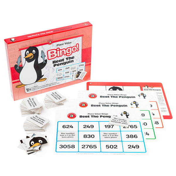 Learning Can Be Fun Place Value Beat The Penguin Bingo Game