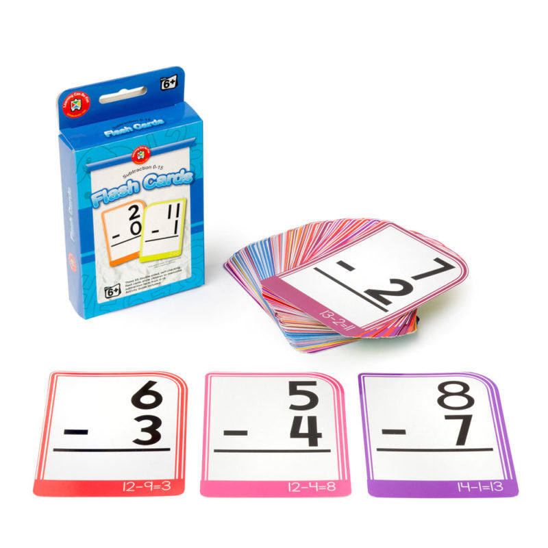 Learning Can Be Fun Flashcards Subtraction 0-15 Pack Of 63