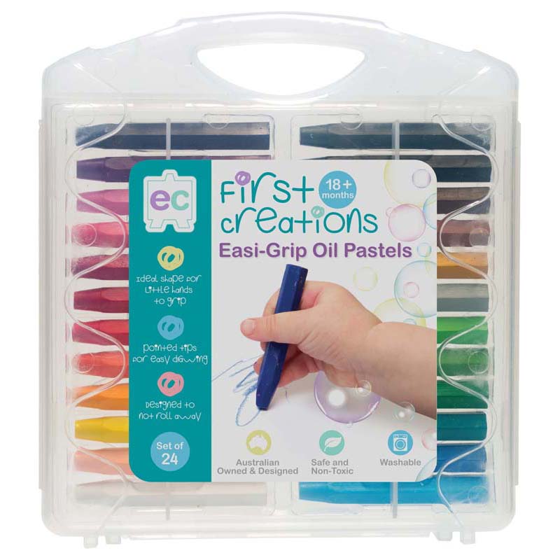 ec first creations non toxic washable easi grip oil pastels non toxic washable