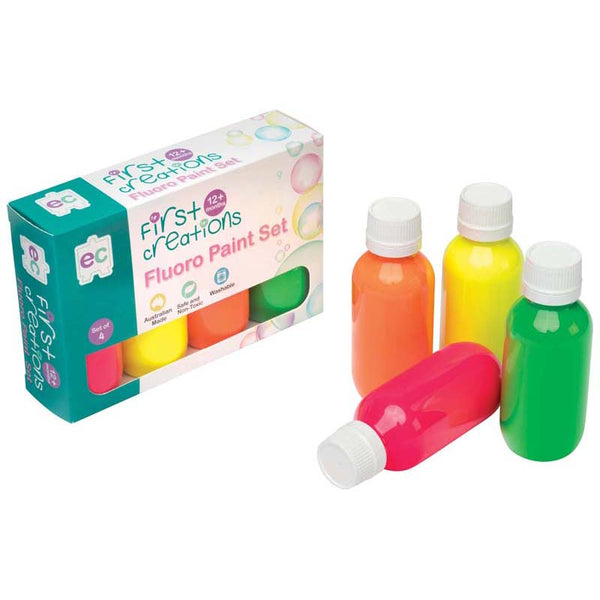 EC First Creations Non Toxic Washable Set 4 Of Colours#Colour_FLUORO