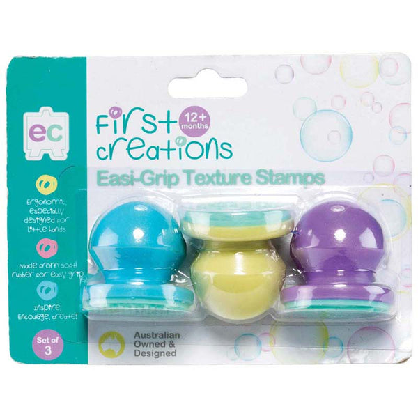 EC First Creations Easi-grip Texture Stamps Set Of 3