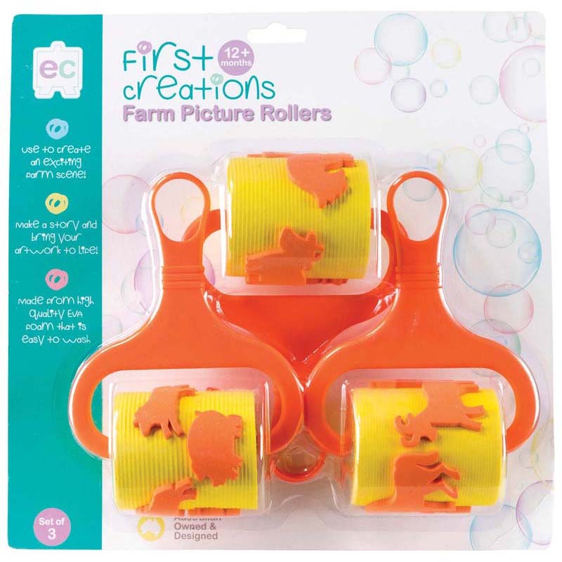 EC First Creations Farm Picture Rollers Set Of 3