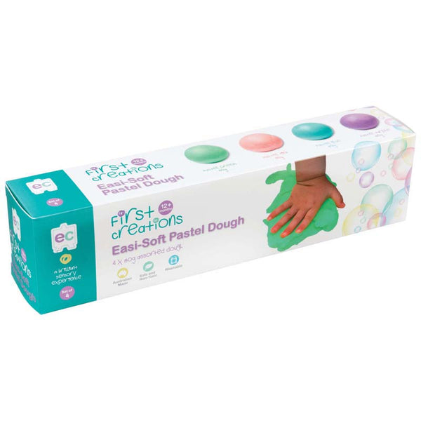 ec first creations easi soft non toxic washable pastel dough 80gm#colour_ASSORTED