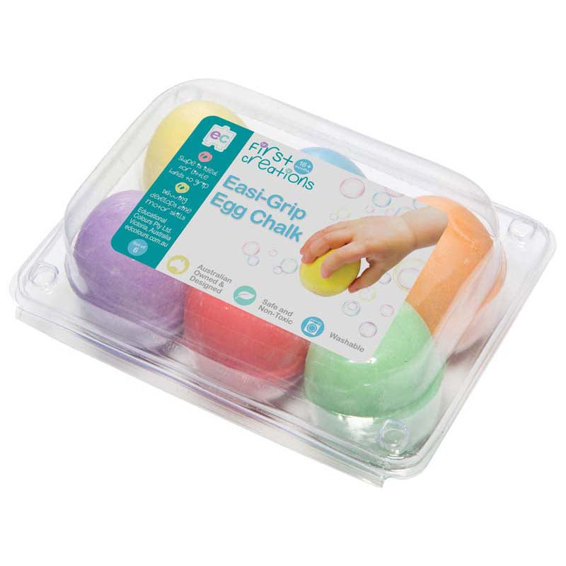 EC First Creations Easi-grip Egg Chalk Set Of 6