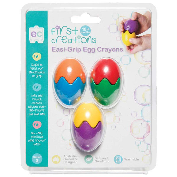 EC First Creations Easi-grip Egg Crayons Set Of 3
