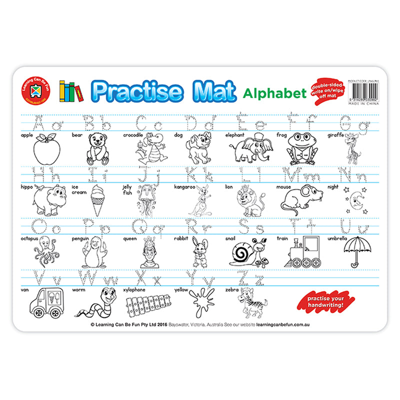 Learning Can Be Fun Alphabet Practise Mat