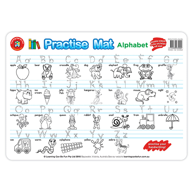Learning Can Be Fun Practise Mat Alphabet