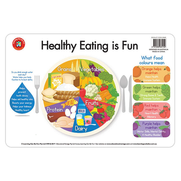 Learning Can Be Fun Placemat Healthy Eating Is Fun