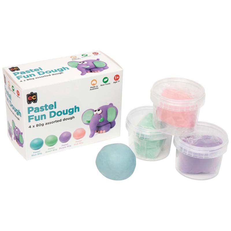 EC Fun Dough Pastel 80gm Set Of 4