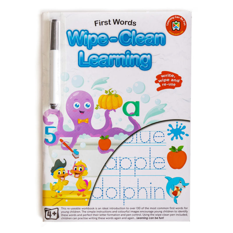 Learning Can Be Fun Wipe Clean Learning Book First Words With Marker