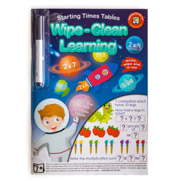 Learning Can Be Fun Wipe Clean Learning Book Starting Times Tables With Marker