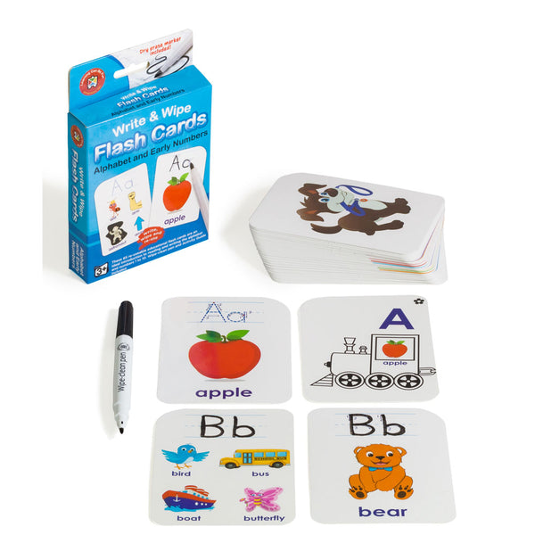 learing can be fun write & wipe flashcards alphabet with marker