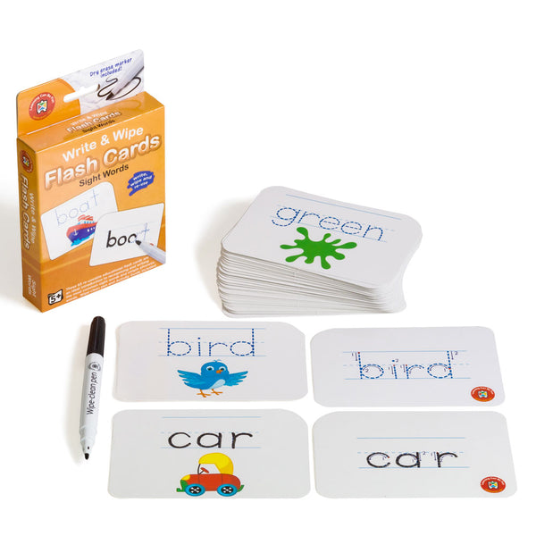 learing can be fun write & wipe flashcards sight words with marker
