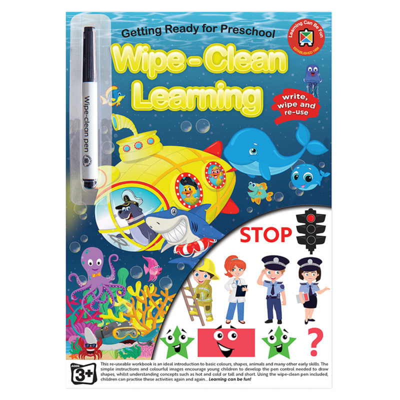 Learning Can Be Fun Wipe Clean Learning Book Getting Ready For Preschool With Marker