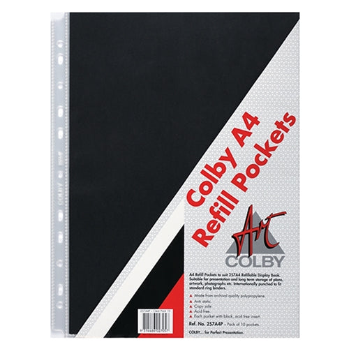 Colby Art Display Book Refills A4 10 Pocket