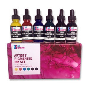 Art Spectrum Pigmented Ink Set Of 6 X 50ml Assorted
